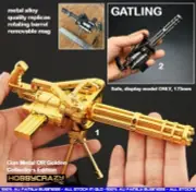 Diecast Gun Model 2x Gatling Gun PUBG Keychain Collectors Gatling Mini Gun Model