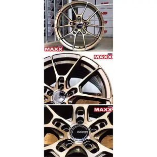 MAXX 旋壓鋁圈輪框 M25 18吋 5孔114.3/8.5J/ET35/ET43(灰/銅)【真便宜】