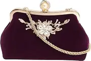 [BESPORTBLE] Dinner Bag for Women Rhinestone Evening Handbag Wedding Purse Banquet Clutch Stylish Clutch Purse