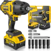 1/2 Inch Impact Wrench Cordless, Max Torque 555 Ft-Lbs Battery Impact Wrench 20V