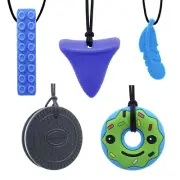Chew Necklace by , 5 Pieces Sensory Chew Necklaces for Kids with Autism, ADHD...