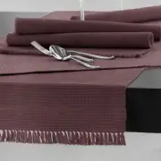 100% COTTON Ribbed Table Runner Nostalgia Rose 45 x 150cm