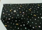 MICHAEL MILLER "GALACTIC" BLACK (GLOW IN THE DARK) - .33 yard - 12"x44"