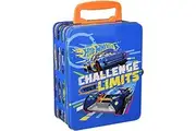 Theo Klein 2883 Hot Wheels Storage Case I Made of Metal I with Storage Compartments for up to 18 Cars I Dimensions: 21 cm x 15.5 cm x 8.5 cm I Toy for Children Aged 3 Years and up Multi - Colored