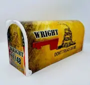 Gadsden Flag Dont Tread On Me Custom Mailbox Independence Day Gift for Dad