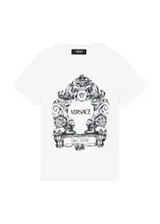 Versace Kids Printed Cotton T-shirt (4-6 Years) - White - 06YR (6 Years) 06YR (6 years)