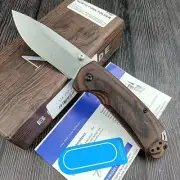 Wood Handled Folding Knives Knife Camping Bushcraft Field Hunting Survival Steel