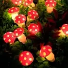 Holiday Lights String Lamps Mushroom Mushroom String Lights Outdoor Indoor