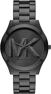 Michael KorsWomen's Slim Runway Three-Hand Black Stainless Steel Watch 42mm