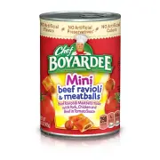 Mini Beef Ravioli and Meatballs, 15 Oz Can