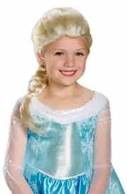 Disney Licensed Elsa Frozen 2 Wig Child Size Blonde Light Straw Single Braid