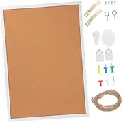 FUNOMOCYA Framed Cork Board Bulletin Board for Office Photo Display Memo Wall Mount 35x50cm