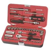 Sidchrome 1/4" & 3/8" Metric / AF Drive Socket Set - 57 Piece