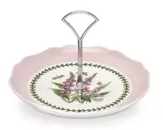 NEW Portmeirion Botanic Garden Terrace Scalloped Tidbit Tray 8" Floral Foxglove