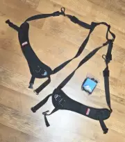 Ztowoto Double Shoulder Camera Strap Harness Quick Release Adjustable Dual Camer