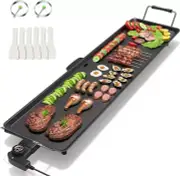 35" Electric Griddle Teppanyaki Grill,Extra Large Cooking Plate,Table Top Grill