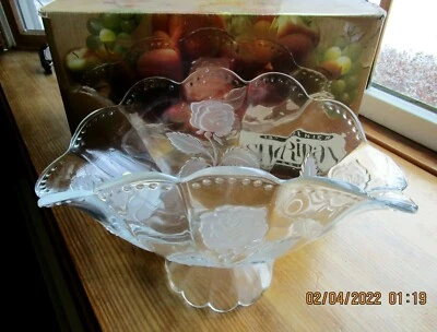 Imperial Crystal Sheridan Collection handcut Bohemia crystal 13" Jardinier, NEW