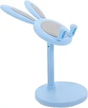 Cute Bunny Adjustable Phone Stand for Desk Portable Rabbit Mobile Holder for Video Watching Studying and More Stable Support with Playful Design