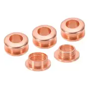 7mm(2/7 Inch) Brass Hole Eyelets, 4 Pcs Arc Surface Grommets, Red Copper
