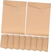 DIYEAH Kraft Paper Bag Document Holder A4 File Folder for Stationery Organiser
