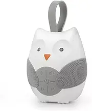 YaSao White Noise Machine, Portable Owl White Noise Machine with 10 Light Music Songs 2 Natural Sounds 2 Lullabies Silicone Strap for Infants Toddlers