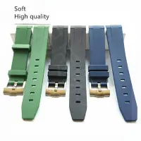 在飛比找Yahoo奇摩拍賣-7-11運費0元優惠優惠-原裝款20mm弧口橡膠手錶帶適用于勞力士綠藍黑水鬼空霸硅膠腕