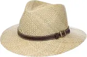 [Lipodo] Carsell Traveller Straw Hat Men's Summer Hat - Hiking Hat Made in Italy - Men's Straw Hat - Sun Hat for Spring/Summer - Beach Hat