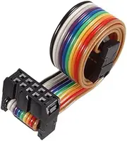 XYWHPGV IDC Rainbow Wire Flat Cable 10P D-type FC/FC Connector 2.54mm Pitch 0.25m/9.8inch Length(9840a df88d baa81 75c44 47660 a016e