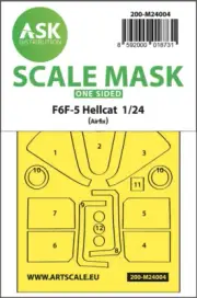 1/24 Art Scale F6F-5 Hellcat one-sided express masks for Airfix