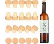 20 Pieces T-Shaped Stopper Tasting Corks T-Shaped Wine Stopper With Beech Tray Wooden Wine Bottle Stopper Cork Stopper Replacement Cork