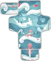 Reusable wipeable Changing pad with Tissue Pocket Waterproof Changing pad for Moms, Dads