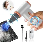 Compressed Air Duster，Air Blower – 150,000RPM Mini Turbo Jet Blower, Rechargeable & Lightweight, USB-C Charging Cable – Stepless Speed Adjustable for Keyboard, PC, Outdoors, Car,Snow, Laptop