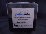 ARGOS Plastic PolarSafe 100-Place Polypropylene Storage Boxes Black R3121 5/PACK
