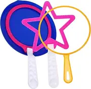 ERINGOGO Big Bubble Wands Set 4pcs Bubble Wands Variety Shapes for Boys and Girls for Toddlers for Outdoor Games Random Color