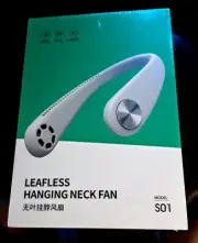 NIB! RoHS Leafless Hanging Neck Fan Model S01 USB Rechargeable Battery.