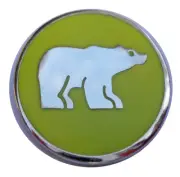 Polar Bear with Yellow Background Ball Marker