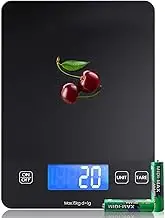 Digital Kitchen Scale, Electronic Kitchen Scale, 15 kg, High Precision 1 g/0.1 oz Food Scale, Professional with Hard Function, Batteries Included, Food Stairs