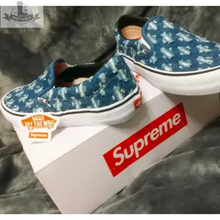 限時特惠 Supreme x Vans Slip-On 2020藍色 板鞋 懶人鞋 VN0A38DD2DD 正品