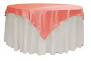 15 Satin Overlays 60" X 60" Square Tablecloths Wholesale Seamless 30 Colors