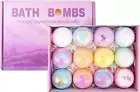 12 Pack Bath Bombs, Natural Organic Bath Bombs with Rich Colorful Bubbles & Flav