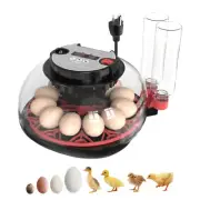 12 Eggs Incubator Automatic Turning Chicken Hatcher with 360° Viewing