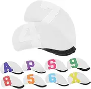 Sosoport 10Pcs Golf Iron Covers Lightweight Protection for Golf Clubs Scratch Numbered Design Durable Shaft Head Covers for Woods and Drivers Stylish Golfing Accessories