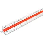 Architectural Scale Ruler, 12” Metal Aluminum Architect Scale Triangular for Eng