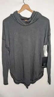 90 Degree By Reflex Wmns Prove Them Wrong Gray LS Cowl Neck Pullover Comfort XL