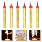 Of Sparklers Pack Of 6 Gold Wrapping Sparkling Candles For Birthday & Wedding