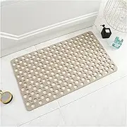 Non Slip Bath Mat PVC Bathroom Non-Slip Mat Round Silicone Non-Slip Shower Massage Mat Suction Pad Shower Mat Foot Pad Non Slip Mat (Color : 3, Size : 60x90 cm)