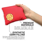 Premium Cornhole Bean Bag Set of 4 - Red