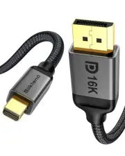 16K Mini DisplayPort to DisplayPort 2.1 Cable, [16K@60Hz, 8K@120Hz, 4K@240Hz]...