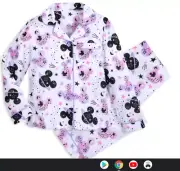 Size 7/8 Disney Mickey Mouse Icon & Plantary 2 Piece Pajama Set NWT