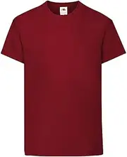 [Generisch] T-Shirt Kids Original T. Children's T-Shirt Short Sleeve Cotton 100% - 1 T-Shirt MOD. 61-019-0, Brick red, 152 cm